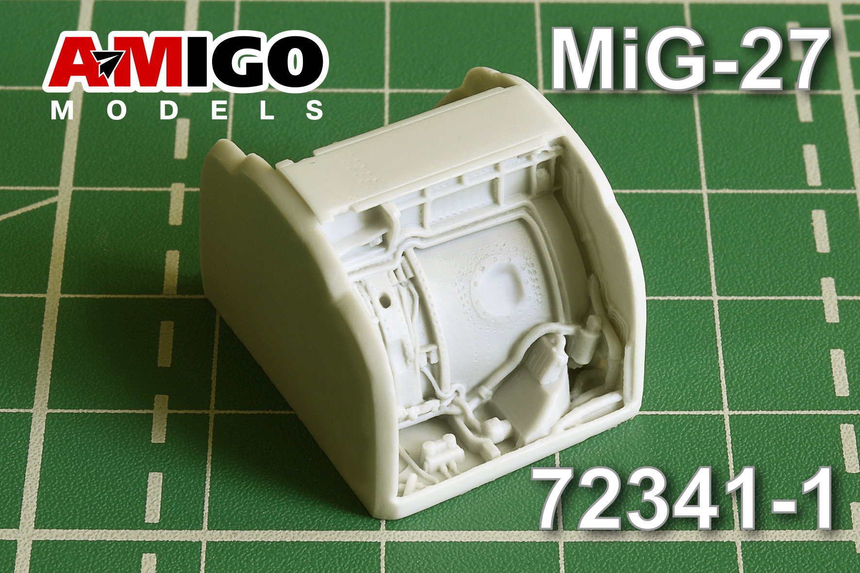 Additions (3D resin printing) 1/72 MiG-27 aircraft landing gear niches (Amigo Models) 