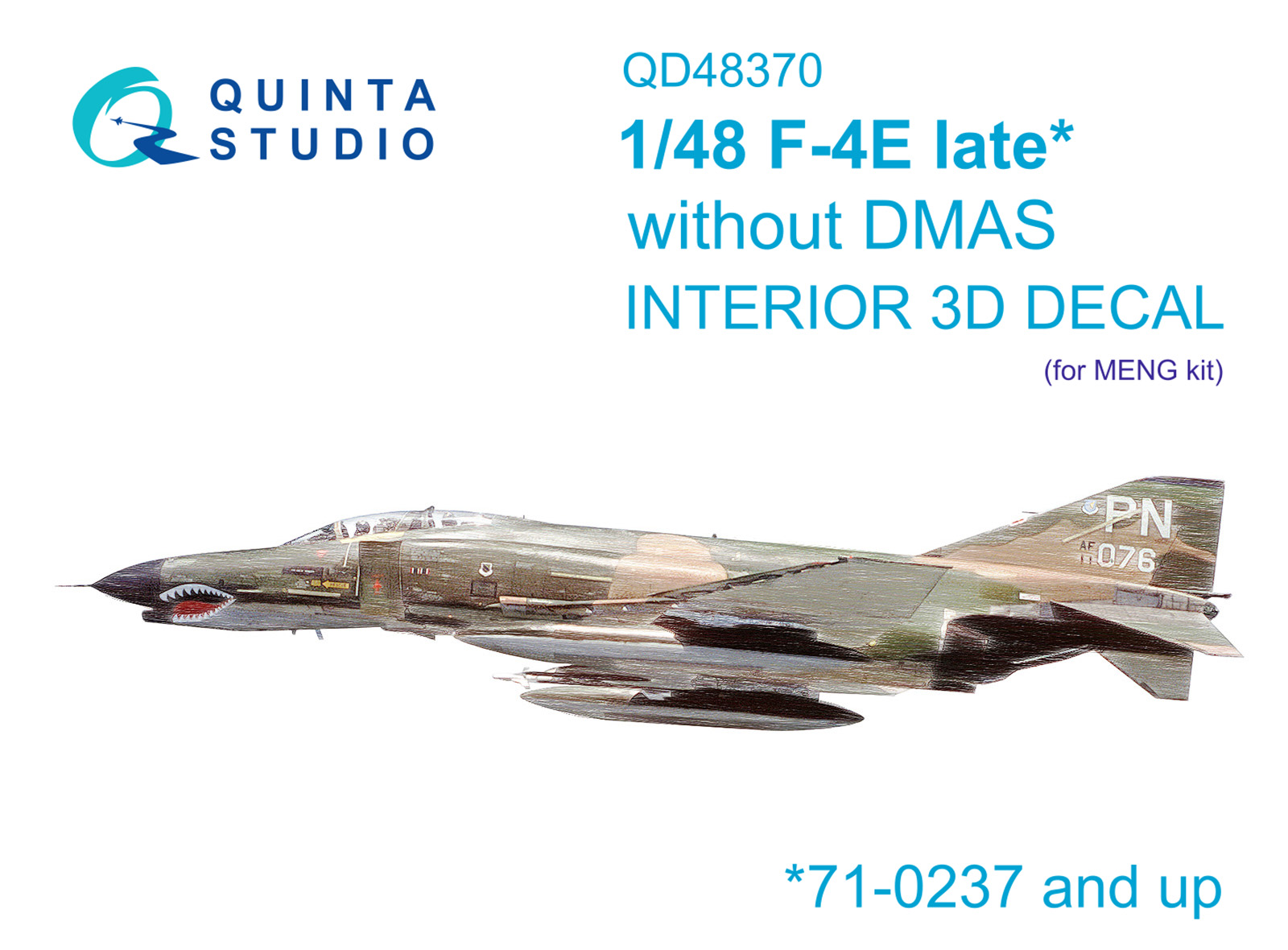 F-4E late without DMAS 3D-Printed & coloured Interior on decal paper (Meng)