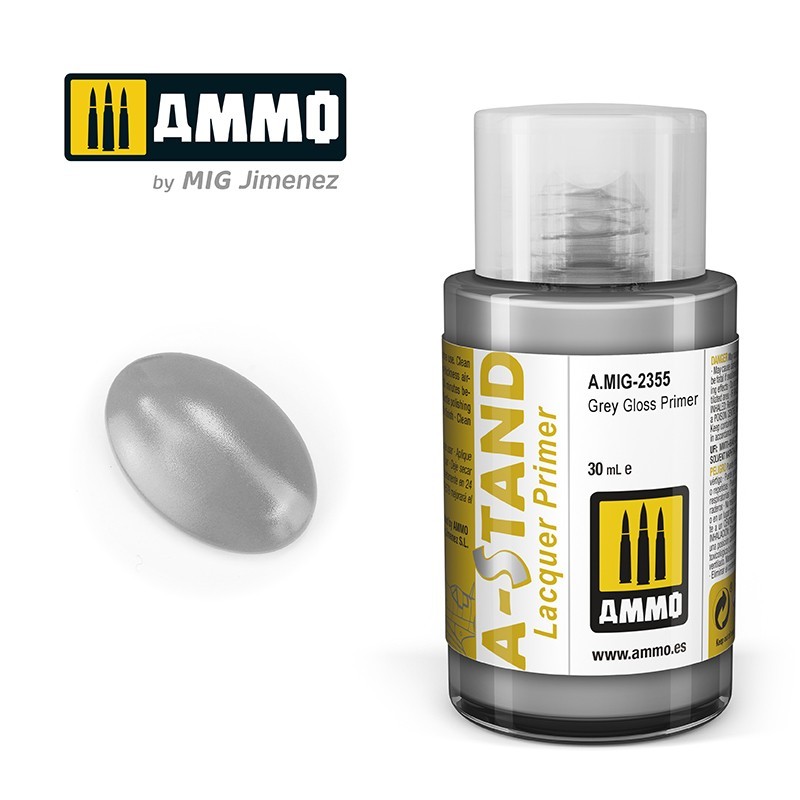 A-STAND Grey Gloss Primer (Ammo Mig) (30ml) 