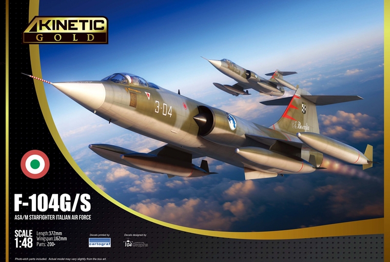 Model kit 1/48 F-104G/S ASA/M Starfighter Italian Air Force (Kinetic Model Kits)