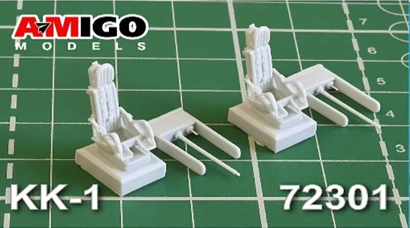 Additions (3D resin printing) 1/72 Ejection seat KK-1, earlier (Amigo Models)