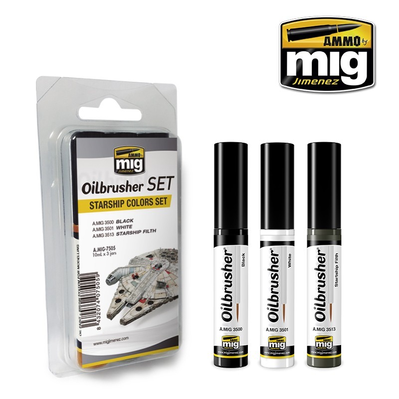 Starship Colors OILBRUSHER SET (Ammo Mig) (3x10ml) 