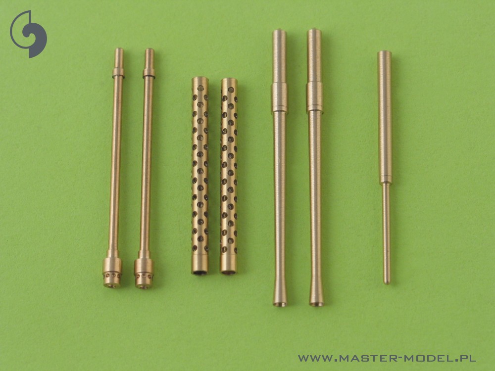 Aircraft detailing sets (brass) 1/32 Mitsubishi A6M5 Zero armament set (7,7mm, 20mm gun barrels) and Pitot tube (designed to be used with Hasegawa and Trumpeter kits) 