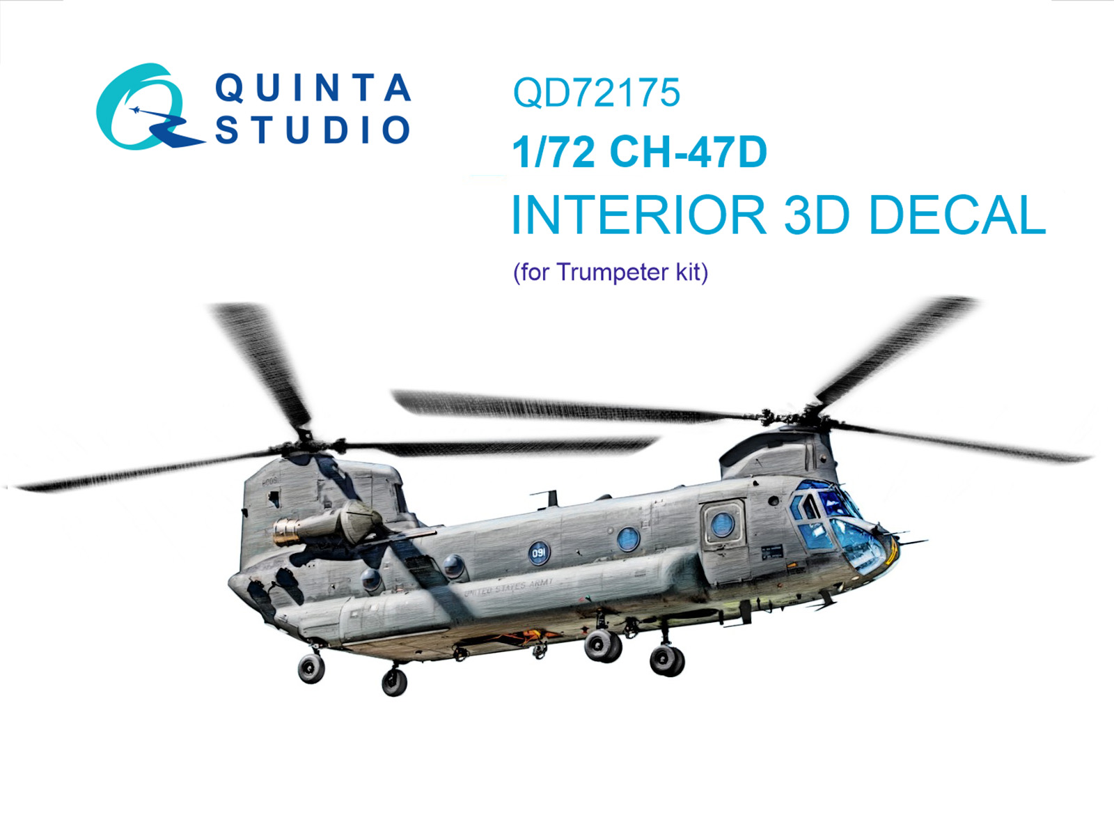 1:72 CH-47D 3D-Printed & coloured Interior on decal paper (Trumpeter)