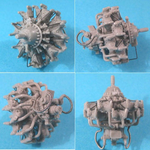 Additions (3D resin printing) 1/48 Mitsubishi Mk2 Zuisei Ha-26/Ha-31/Ha-102 Engine (Vector)