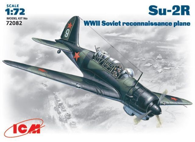 Model kit 1/72 Su-2R WWII Soviet Reconnaissance plane (ICM)