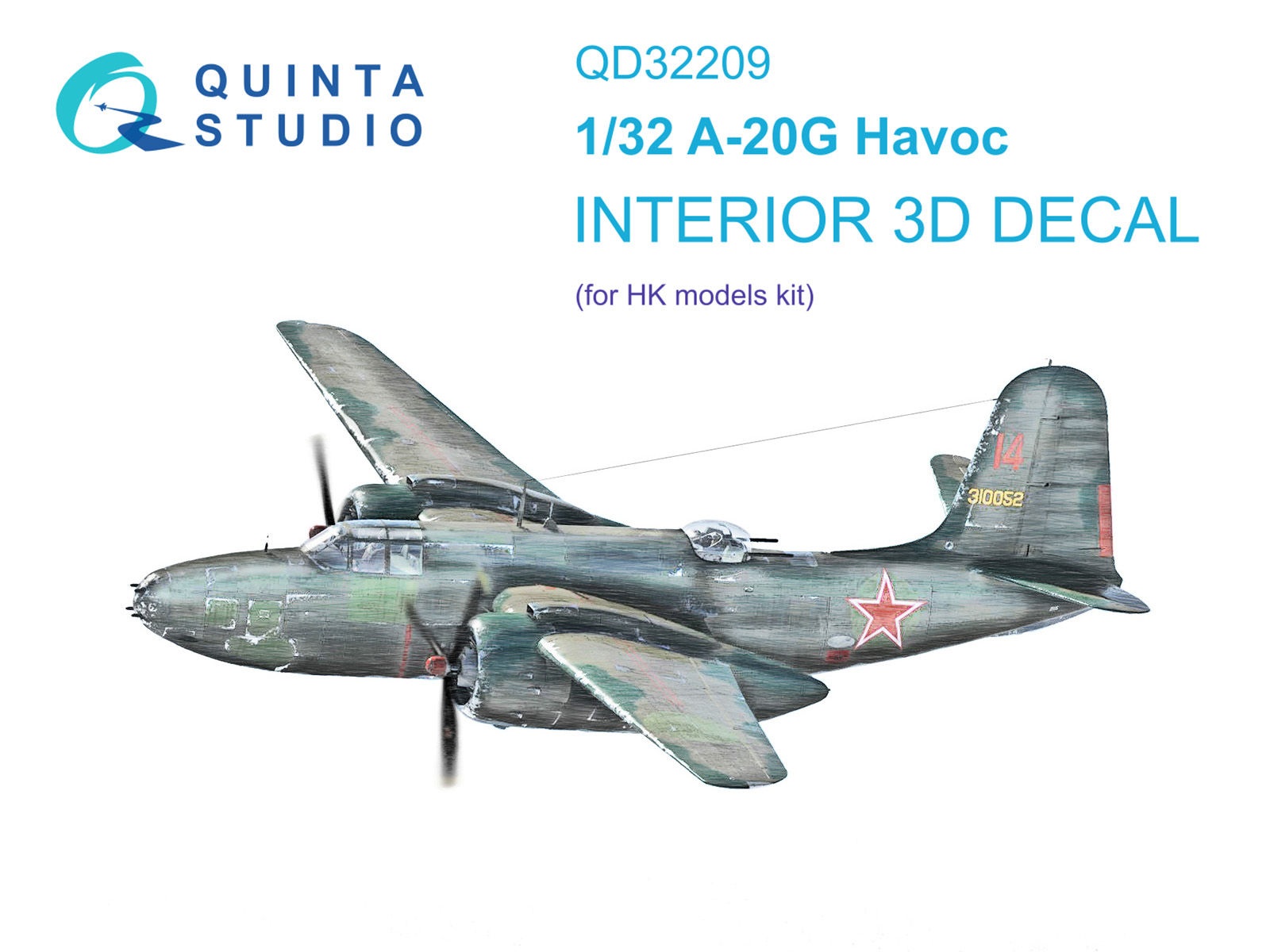 A-20G Havoc 3D-Printed & coloured Interior on decal paper (HK Models)