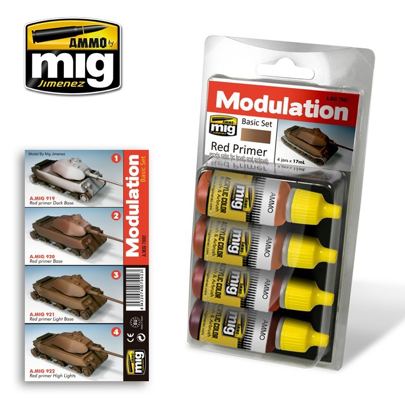 Red Primer Modulation Set (Ammo Mig) (4x17ml) 