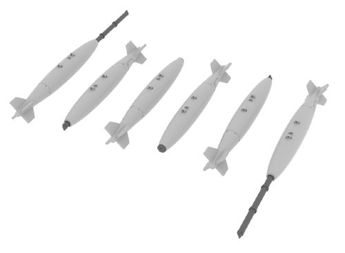 Additions (3D resin printing) 1/72 Mk-82 bombs