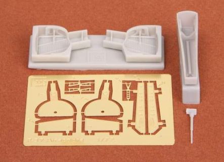 Additions (3D resin printing) 1/72 Bell P-39Q/N Airacobra wheel bays with etched parts (designed to be used with Academy kits) [P-39N P-39Q]