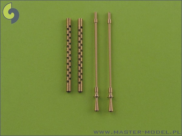 Aircraft detailing sets (brass) 1/35 Browning M2 aircraft .50 caliber (12.7mm) barrels with flash hiders (2pcs)