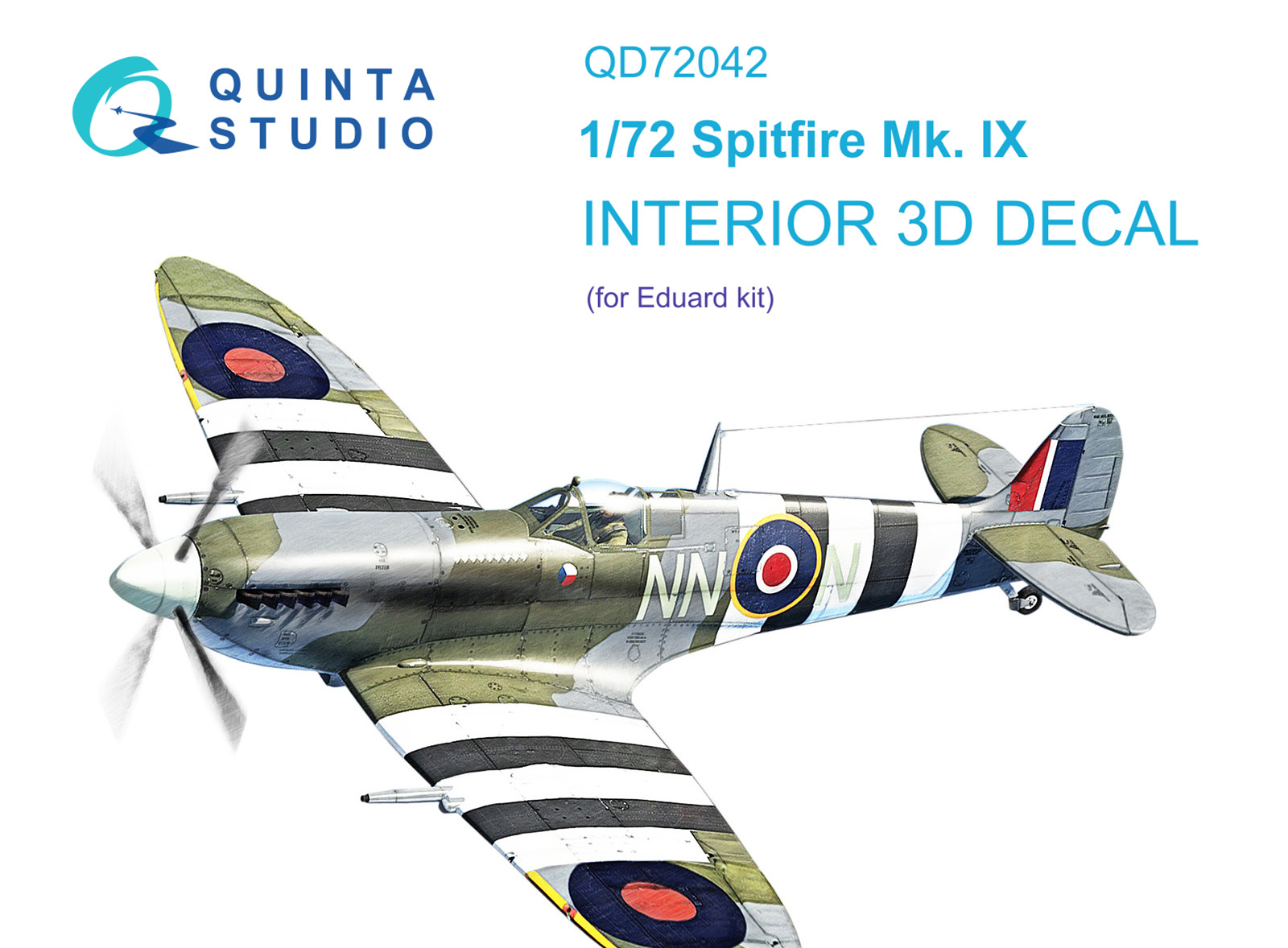 Spitfire Mk.IX 3D-Printed & coloured Interior on decal paper (Eduard)