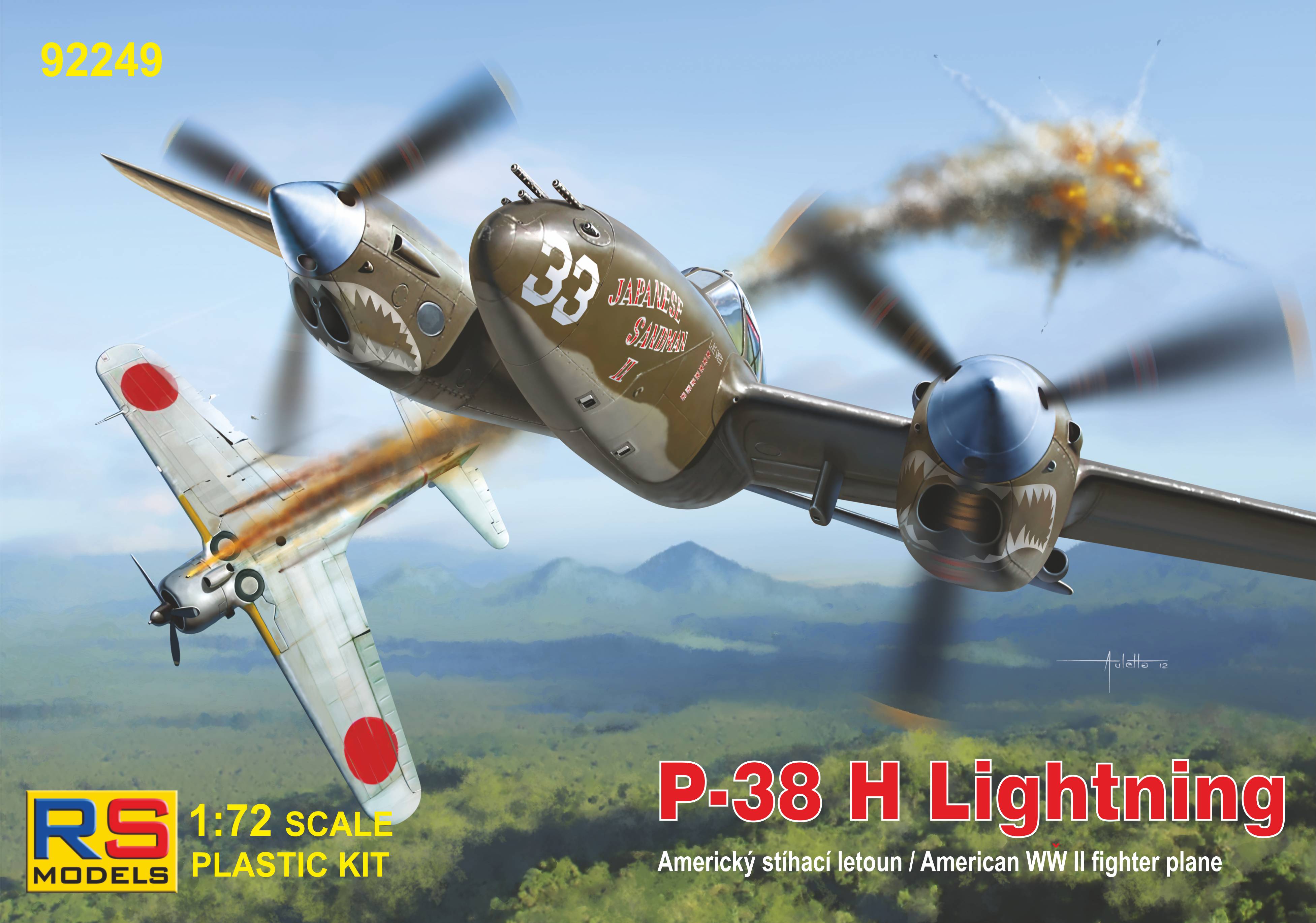Model kit 1/72 Lockheed P-38H Lightning (RS Models)