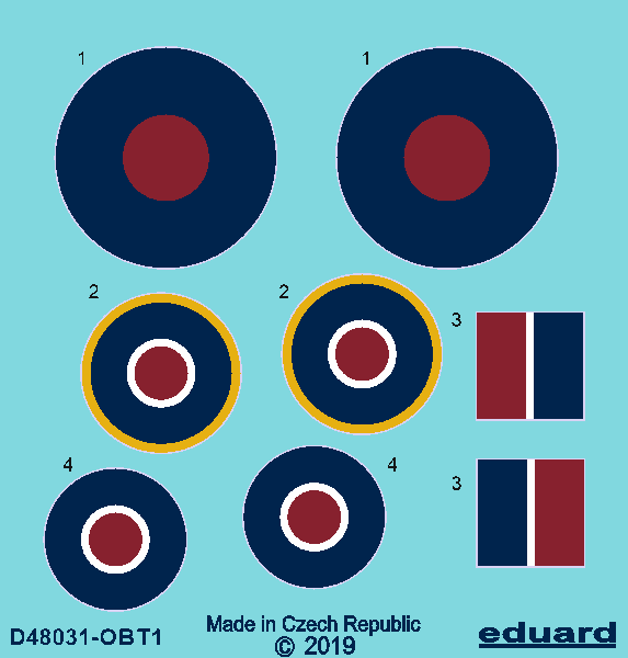 Decal 1/48 Hawker Tempest Mk.V roundels early