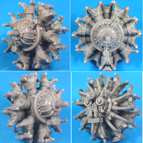Additions (3D resin printing) 1/48 P&W R-1535 Engine (Vector)