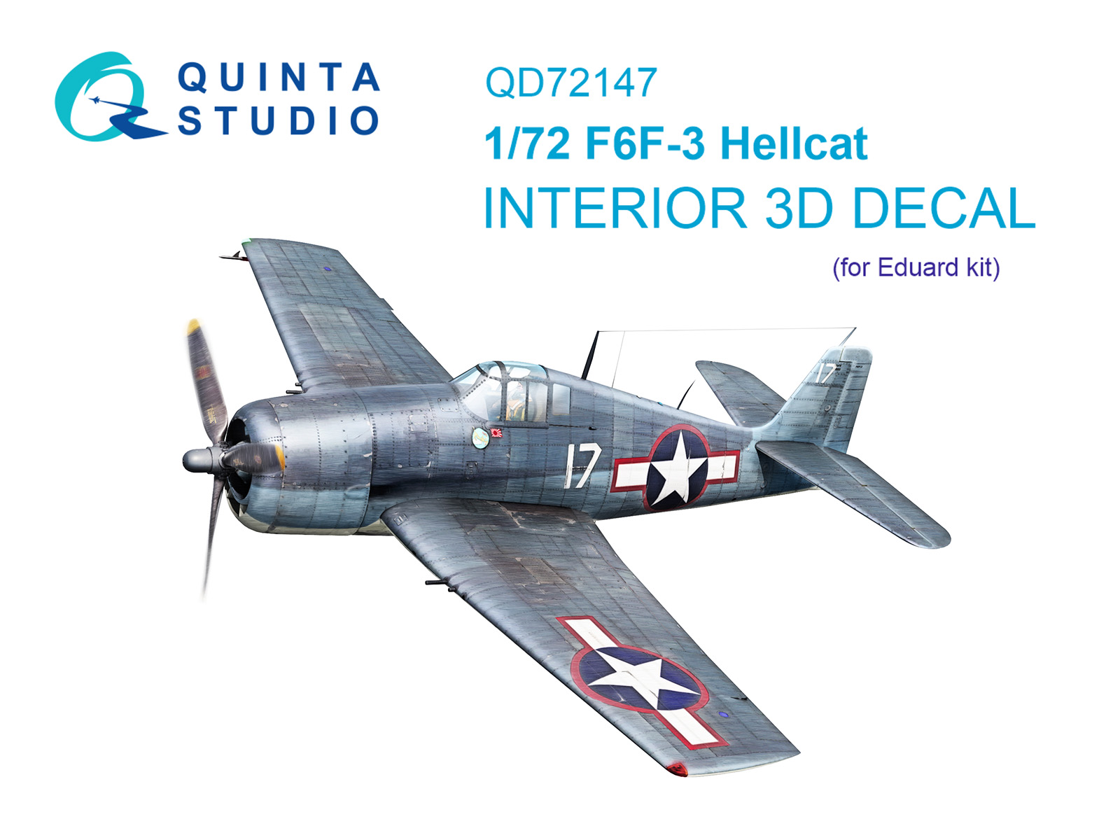 F6F-3 Hellcat 3D-Printed & coloured Interior on decal paper (Eduard)