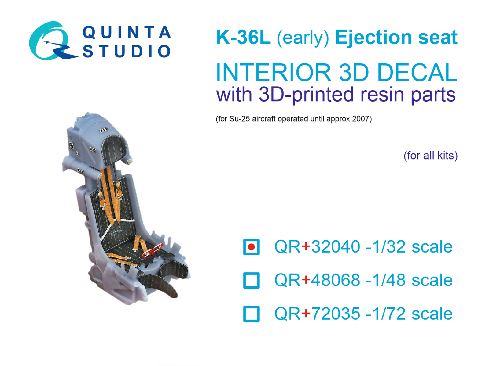 K-36L (early) ejection seat (for Su-25 aircraft until 2007) (All kits)