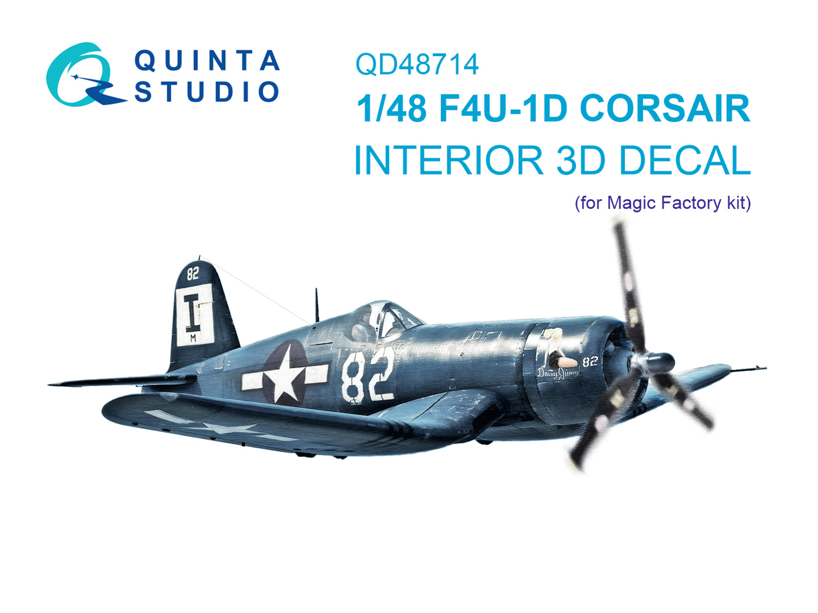 F4U-1D Corsair 3D-Printed & coloured Interior on decal paper (Magic Factory)