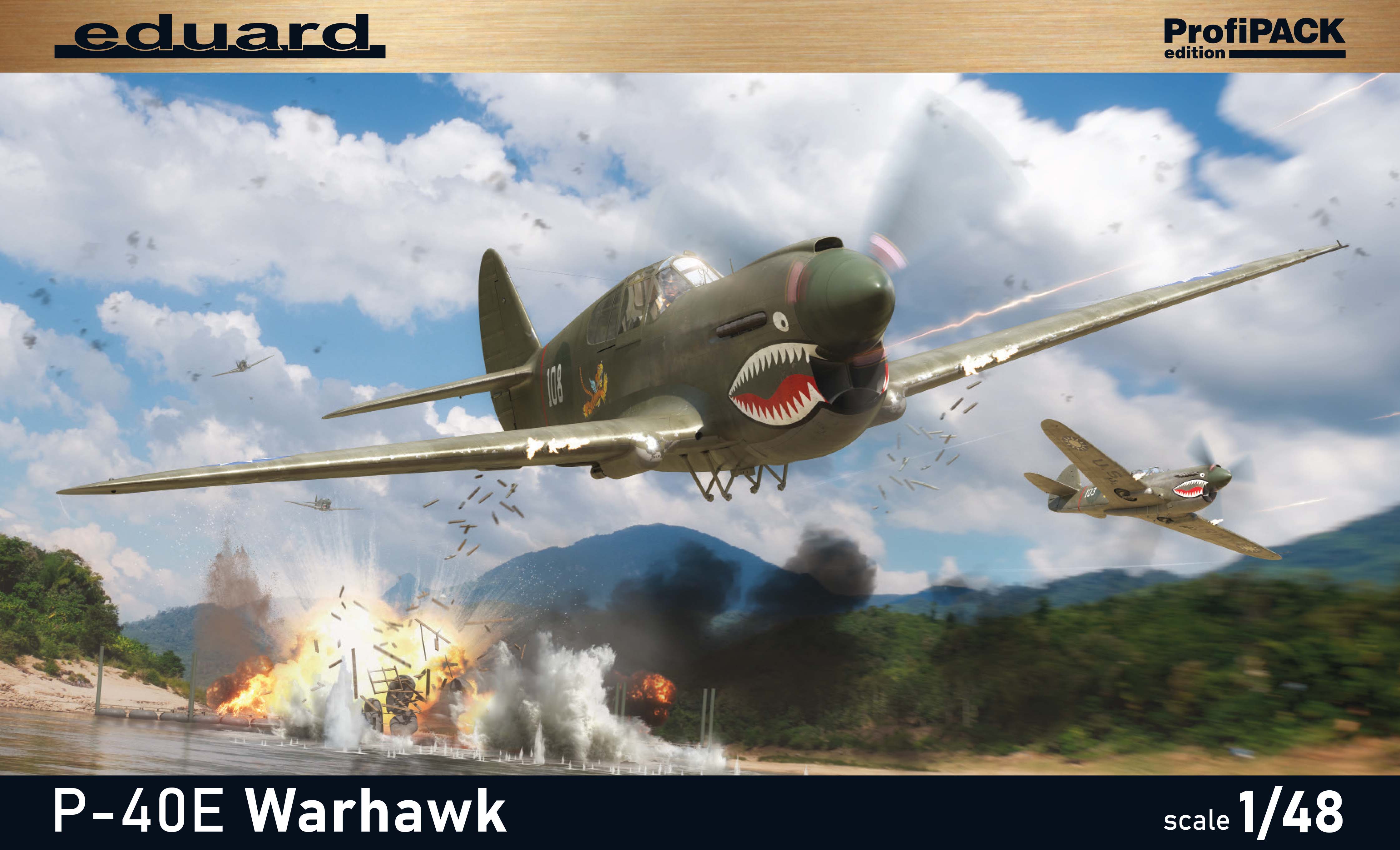Model kit 1/48 Curtiss P-40E Warhawk (The ProfiPACK edition kit) (Eduard kits)