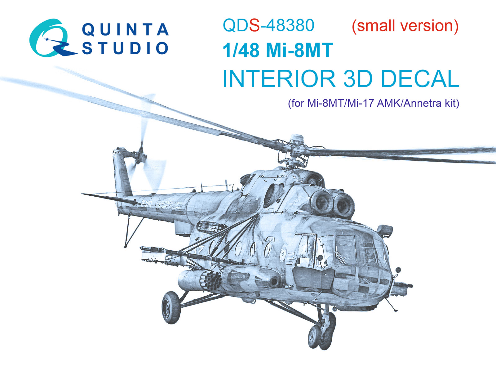 Mi-8MT 3D-Printed & coloured Interior on decal paper (AMK) (Small version)