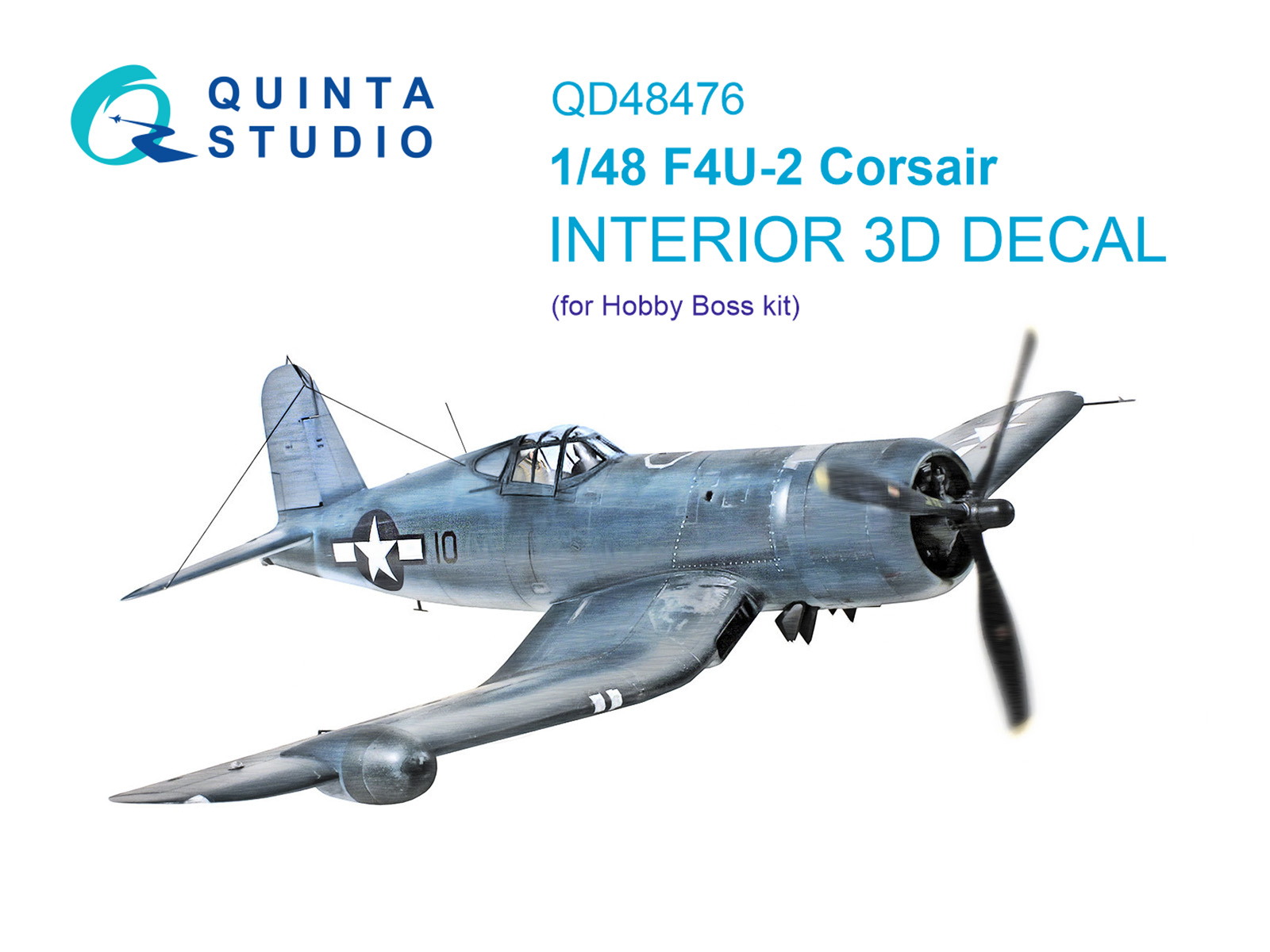 F4U-2 Corsair 3D-Printed & coloured Interior on decal paper (Hobby Boss)