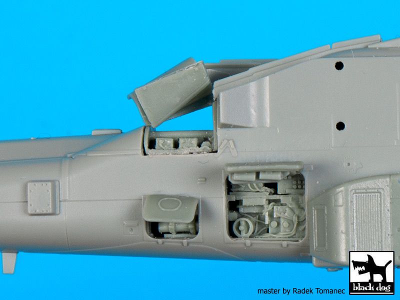 Additions (3D resin printing) 1/72 Hughes/Westland AH-64D Rear electronics (designed to be used with Academy kits) 