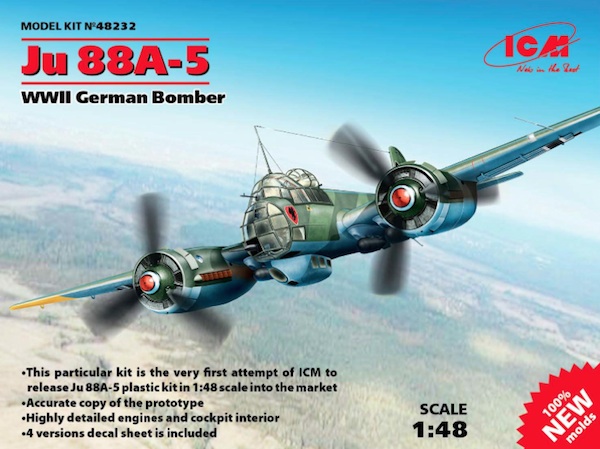 Model kit 1/48 Junkers Ju 88A-5 German WWII Bomber (ICM)