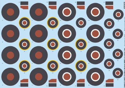Decal 1/48 Spitfire British WW2 roundels late