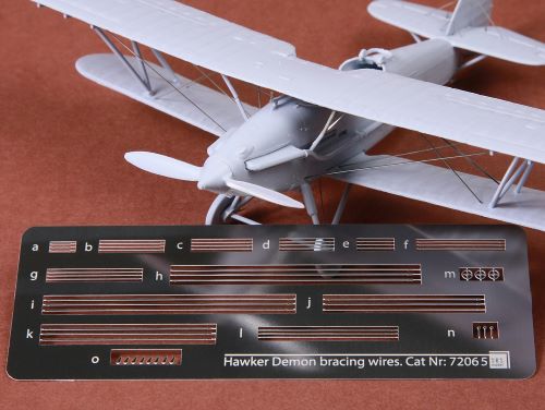Aircraft detailing sets (etched) 1/72 Hawker Demon rigging wire (designed to be used with Airfix kits)