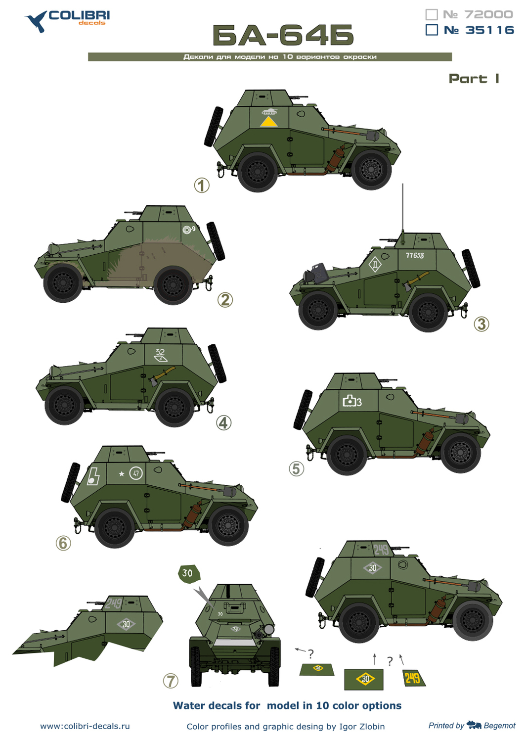 Decal 1/35 Ba-64b — part 1 (Colibri Decals)
