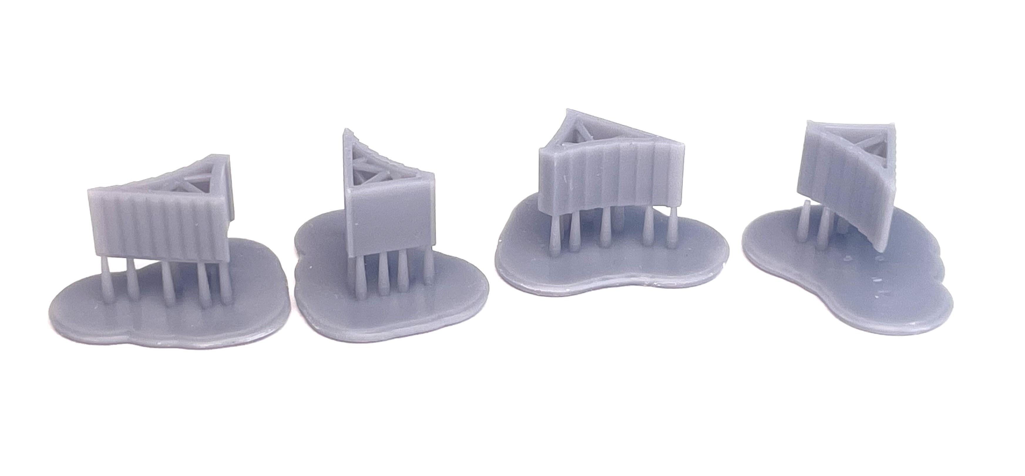Additions (3D resin printing) 1/72 Aircraft wheel stop type 1 (4 pcs) (Mazhor Models)