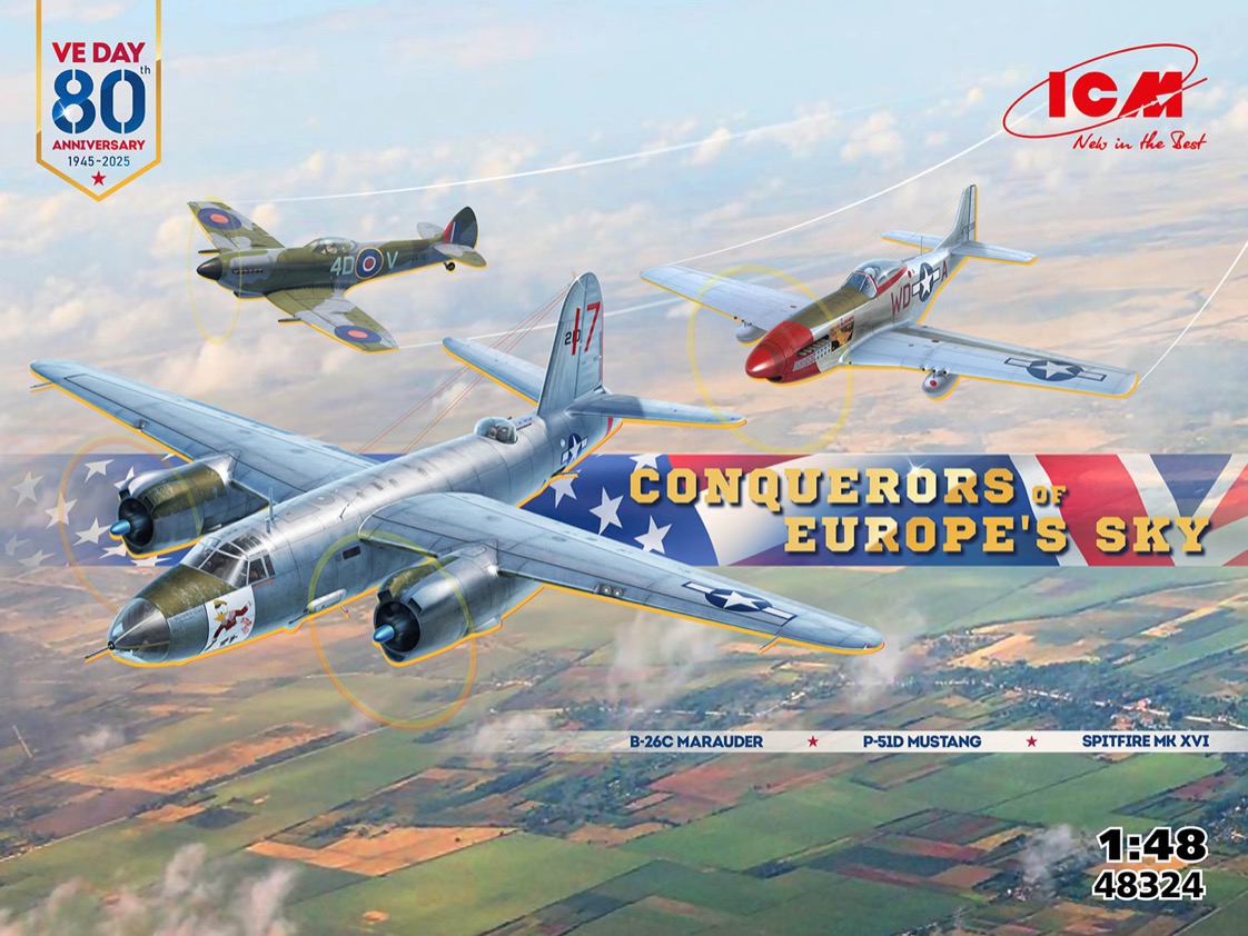 Model kit 1/48 Conquerors of Europe's Sky (3 kits) (ICM)