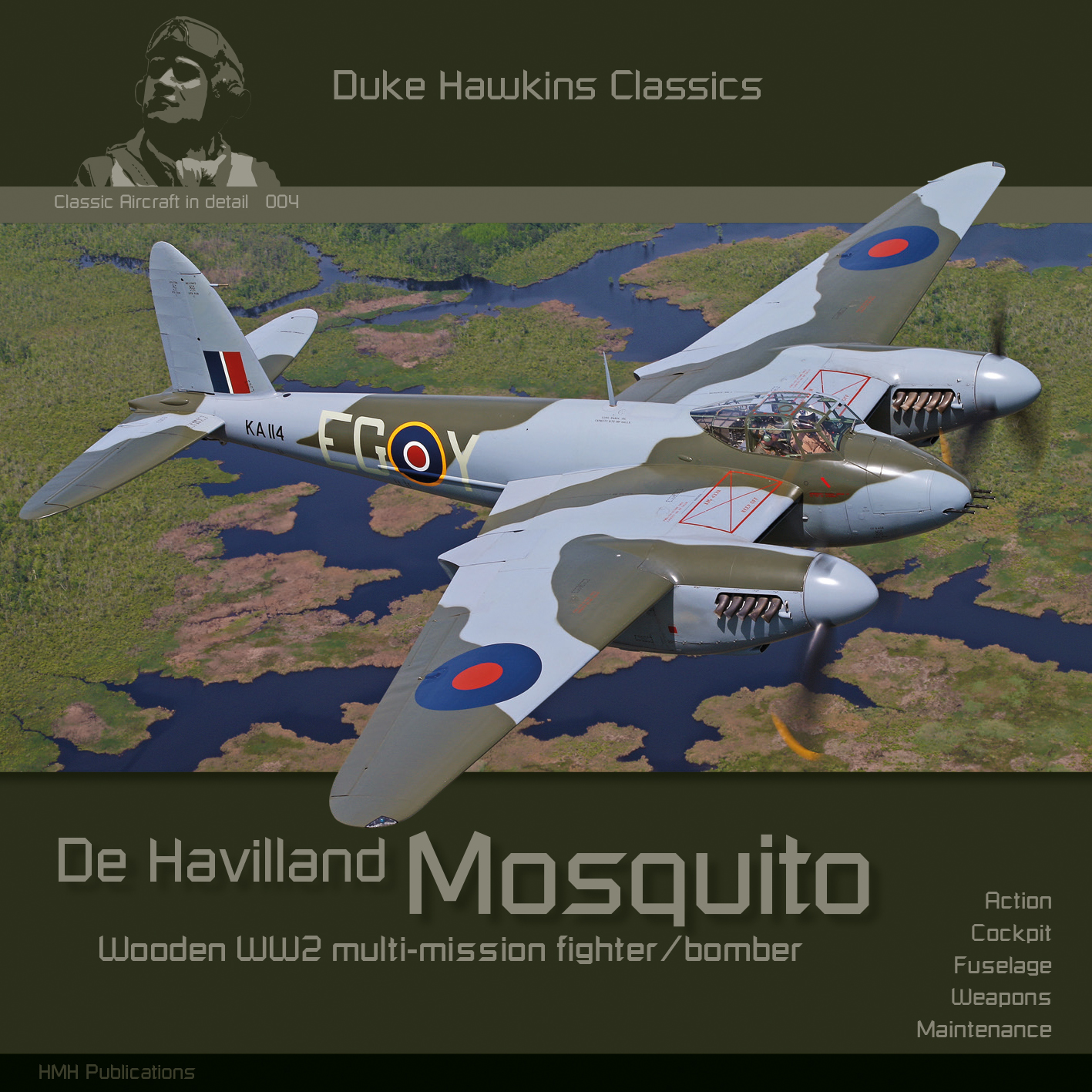 Aircraft books Duke Hawkins: De Havilland Mosquito DH-C004 - 116 pages (HMH-Publications)