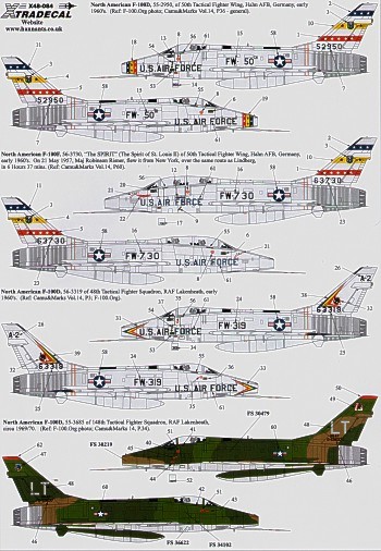 Decal 1/48 North-American F-100D Super Sabre (Xtradecal)