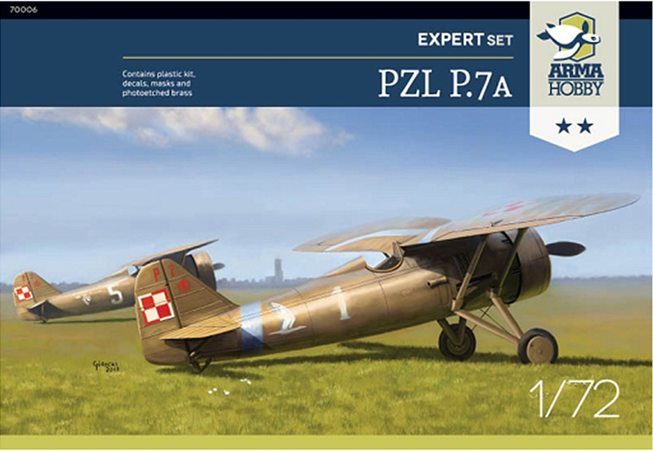 Model kit 1/72  PZL P.7a Expert Set(Arma Hobby)