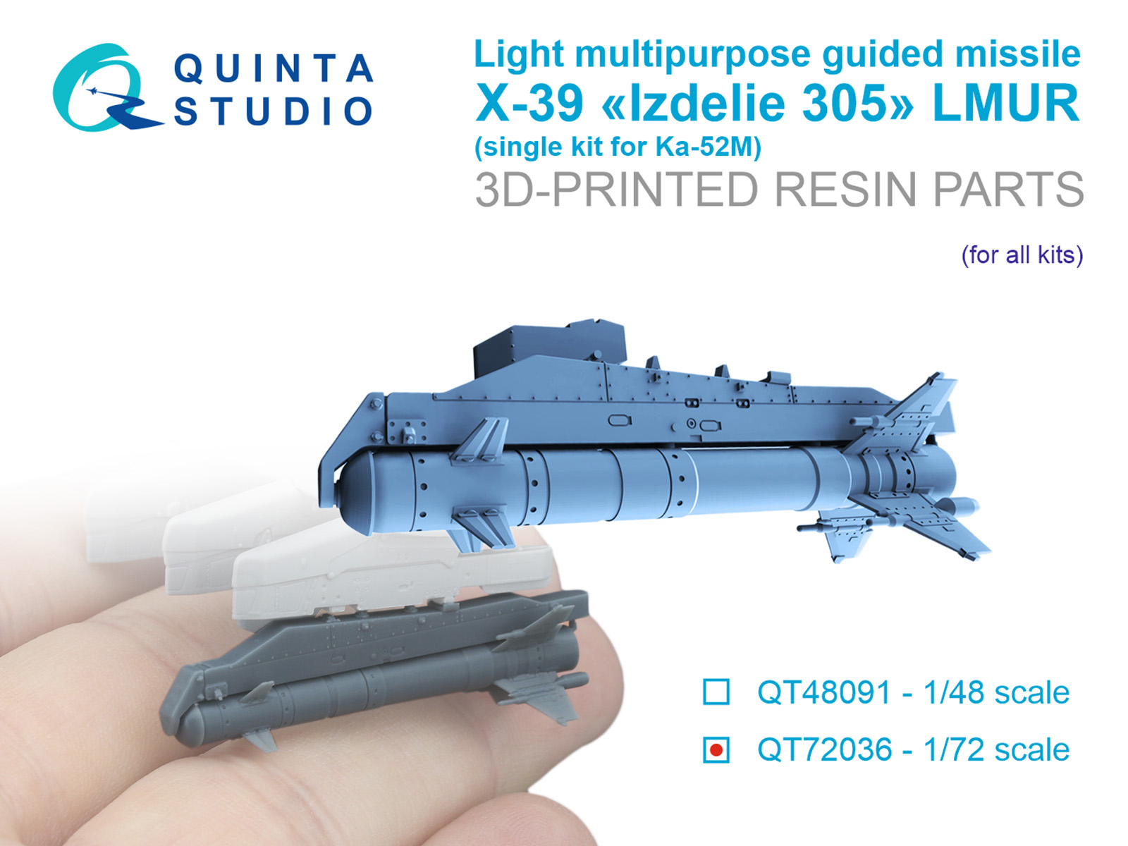Light multi-purpose guided missile X-39 "Product 305" LMUR, single-pack kit for Ka-52M (for all kits)