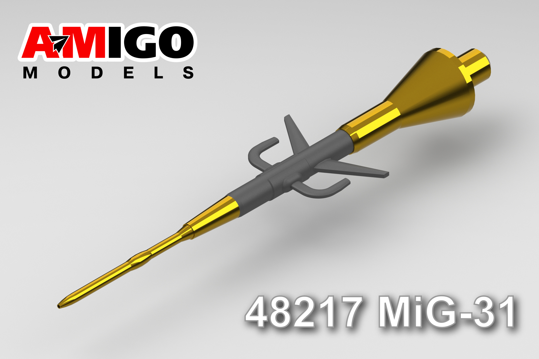 Aircraft detailing sets (brass) 1/48 Pitot tube of MiG-31 family aircraft (Amigo Models)