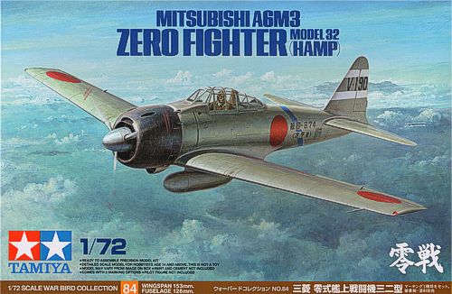 Model kit 1/72 Mitsubishi A6M3 'Zero' Model 32 Hamp (Tamiya) 