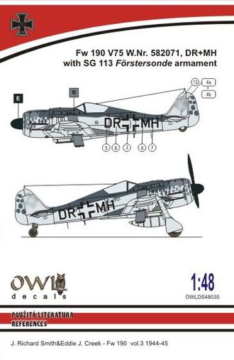 Decal 1/48 Focke-Wulf Fw.190F-8 SG 113 armament (Owl Decals)