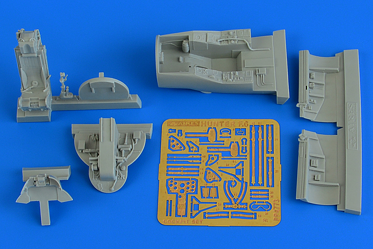Additions (3D resin printing) 1/48 Hawker Hunter F.6 cockpit set (designed to be used with Airfix kits) 