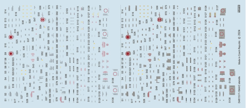 Decal 1/48 F-104A/C stencils (KIN)