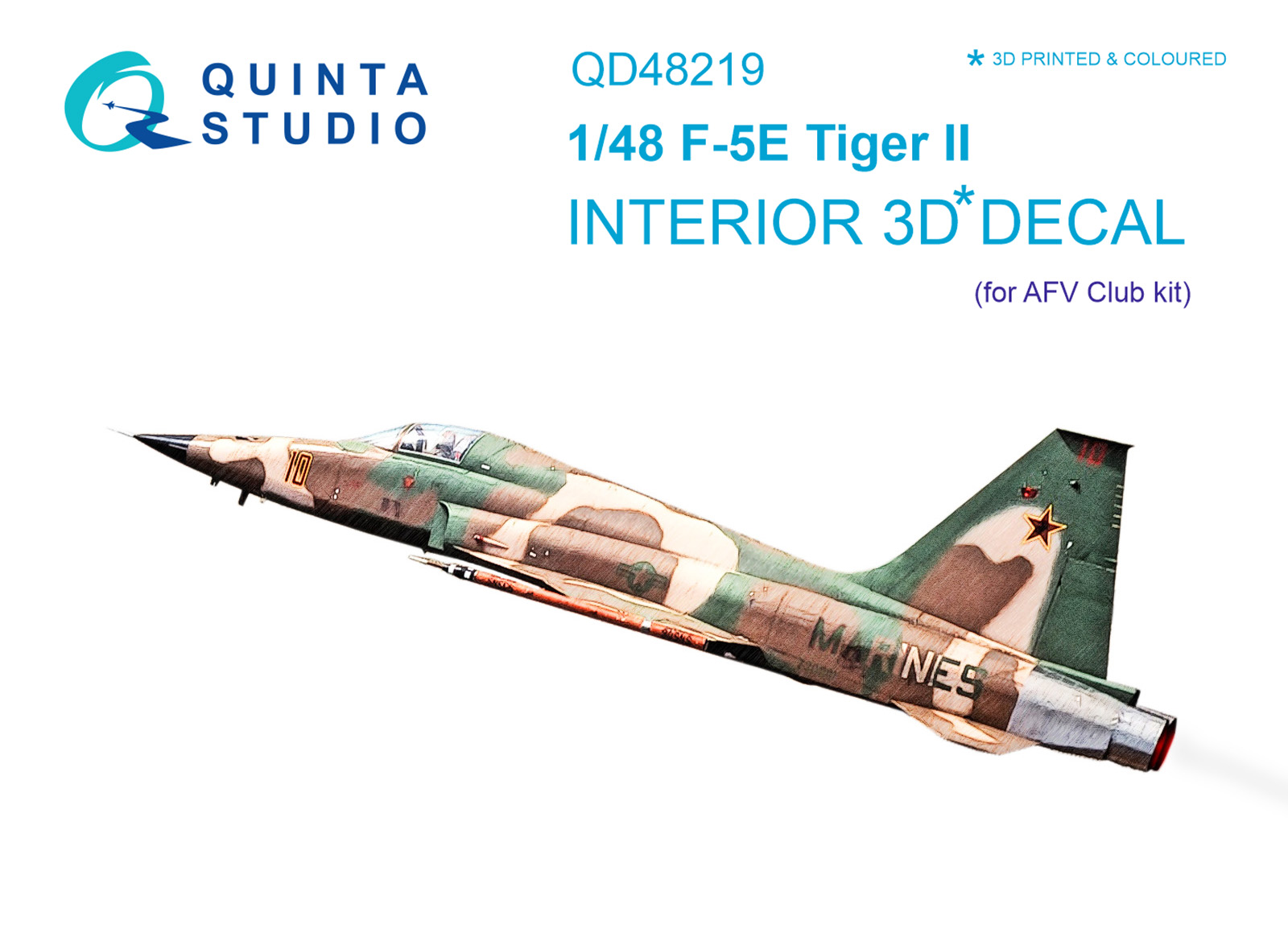 F-5E 3D-Printed & coloured Interior on decal paper (AFV club)