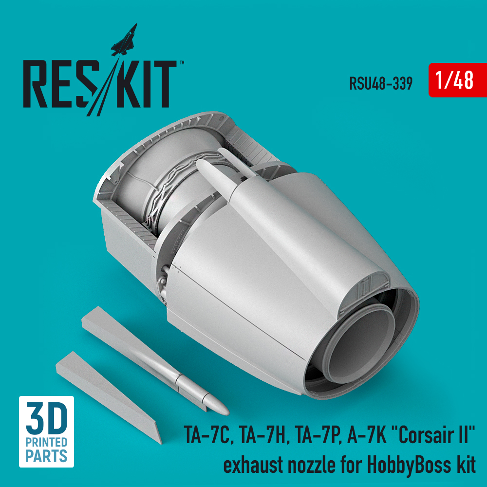 Additions (3D resin printing) 1/48 LTV TA-7C, TA-7H, TA-7P, A-7K "Corsair II" exhaust nozzle (ResKit)