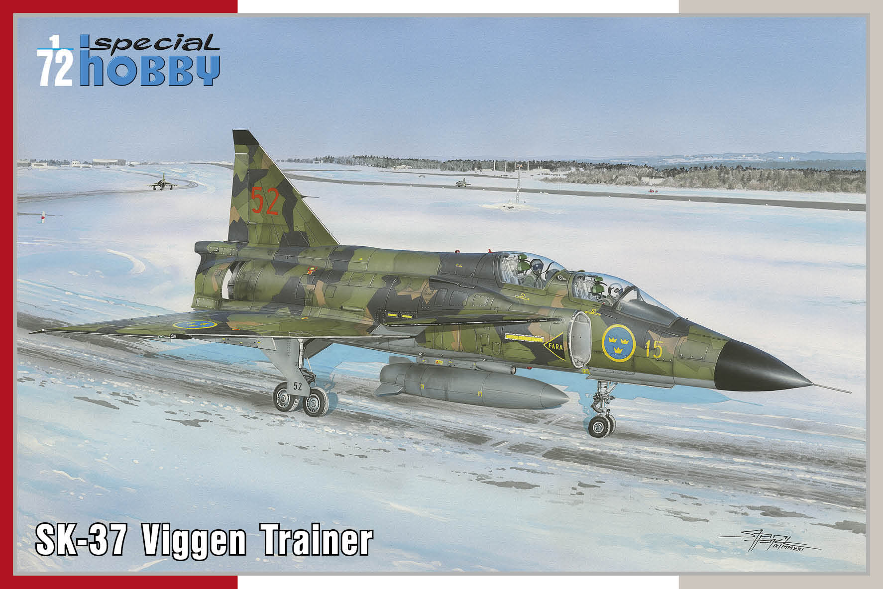 Model kit 1/72 SAAB SK-37 Viggen Trainer (3x camo) (Special Hobby)