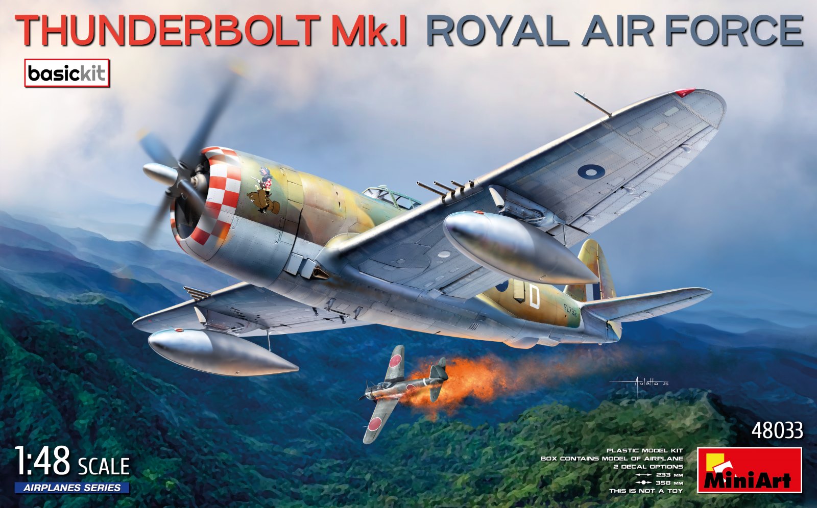 Model kit 1/48 Republic Thunderbolt Mk.I. Royal Air Force. BASIC KIT  (MiniArt)