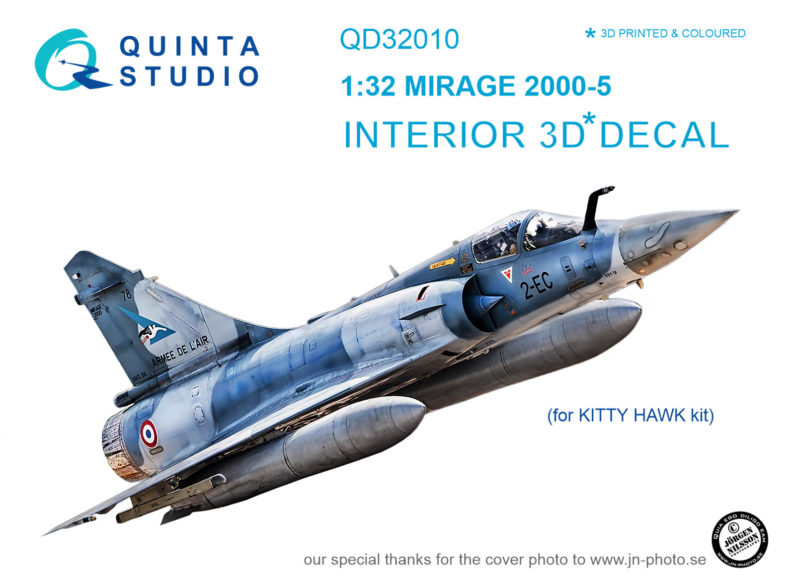 Mirage 2000-5 3D-Printed & coloured Interior on decal paper (for Kitty Hawk  kit)