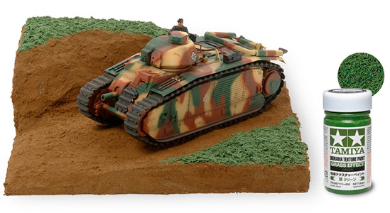 Diorama texture paint: Farba teksturowa GRASS EFFECT Green (100mL) (Tamiya)