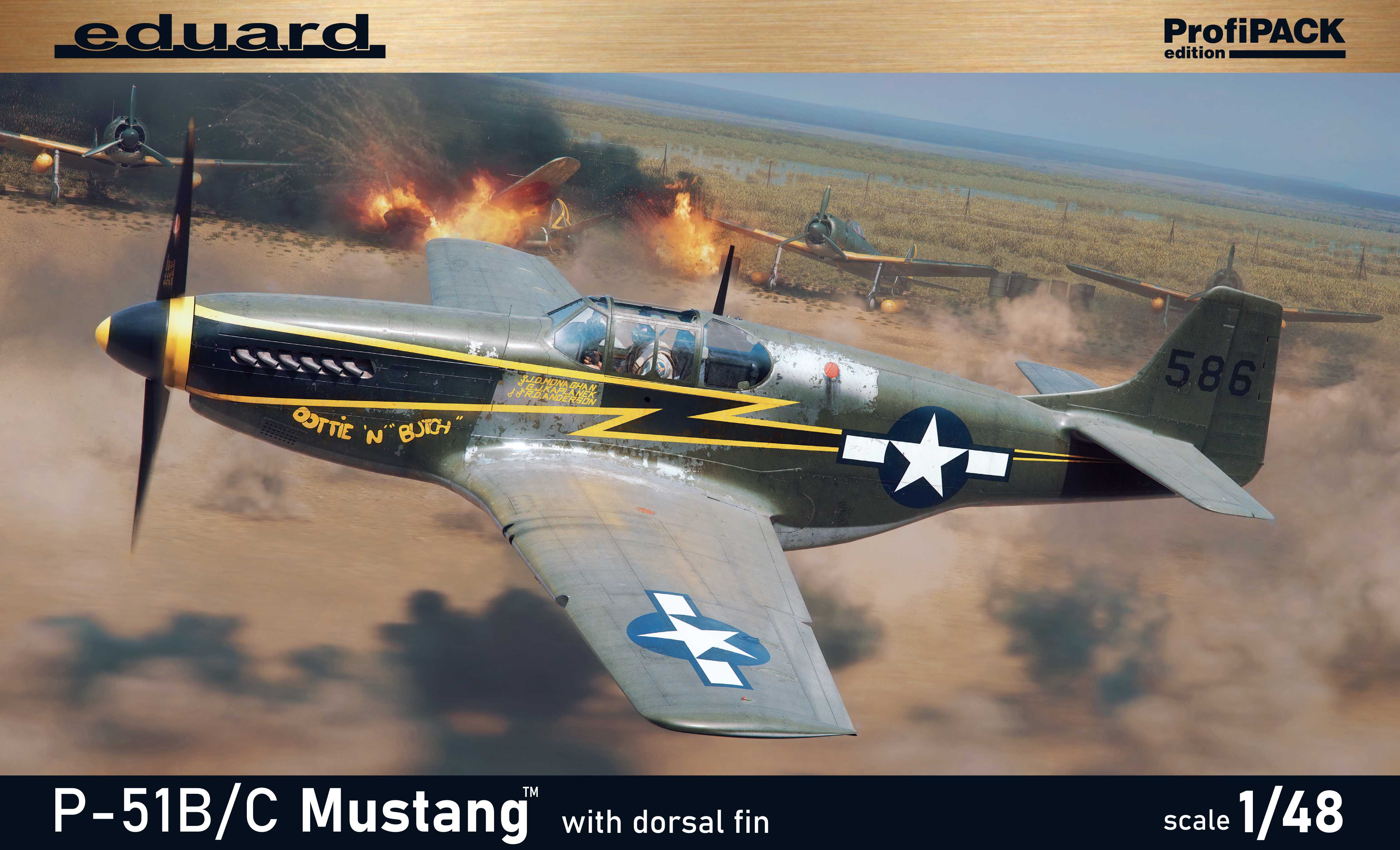 Model kit 1/48 North-American P-51B/C Mustang with dorsal fin The ProfiPACK (Eduard kits)