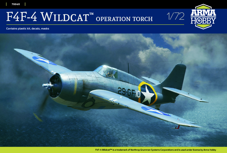 Model kit 1/72 F4F-4 Wildcat 'Operation Torch' (3x camo) (Arma Hobby)