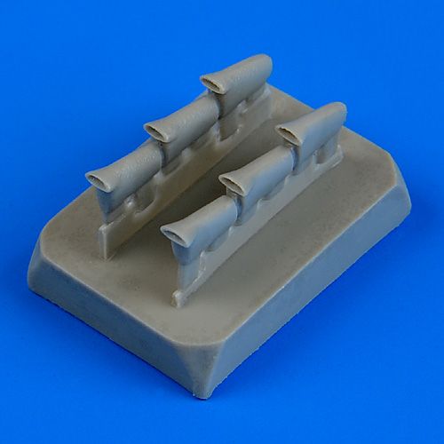 Additions (3D resin printing) 1/72 Boulton-Paul Defiant Mk.I exhaust - fishtail (designed to be used with Airfix kits) 